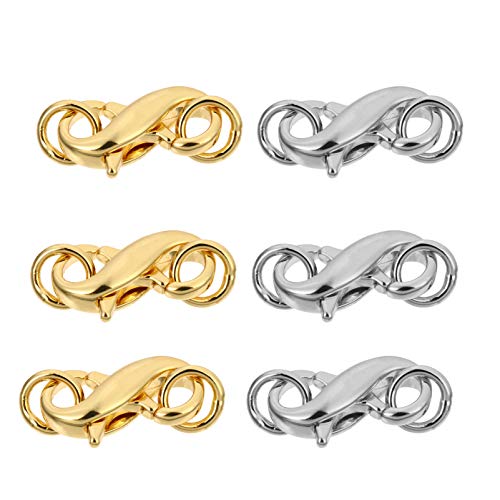 Healifty 6Pcs Karabinerverschluss Schmuck Machen Verschluss Gold Silber Doppelkopf Schmuck Verschluss Schlüsselring für Halskette Armband Healifty 6Pcs Karabinerverschluss Schmuck Machen Verschluss Gold Silber Doppelkopf Schmuck Verschluss Schlüsselring für Halskette Armband von Healifty