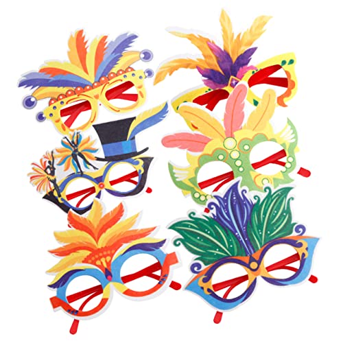 Healifty 6Stücke Teiliges Bunter Partybrillen mit Federdesign Lustige Karnevalsbrillen für Fasching Maskenball und Bühnenauftritte Gastgeschenke und Accessoires für Mottopartys Healifty 6Stücke Teiliges Bunter Partybrillen mit Federdesign Lustige Karnevalsbrillen für Fasching Maskenball und Bühnenauftritte Gastgeschenke und Accessoires für Mottopartys von Healifty
