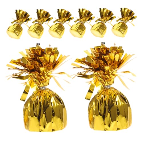 Healifty 8 Stück Teiliges Goldene Folienballon Gewichte Robuste für Heliumballons für Festtagsdekorationen Hochzeiten und Geburtstagsfeiern von Healifty