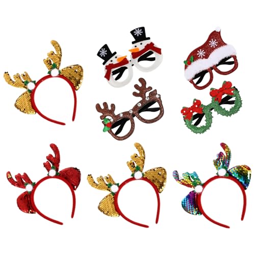 Healifty 8 Stück Weihnachts-stirnbänder Und Brillengestelle: Stirnbänder, Hut-accessoires für Kinder Und Erwachsene für Weihnachtsfeiern, Gastgeschenke, Urlaubsfotos Healifty 8 Stück Weihnachts-stirnbänder Und Brillengestelle: Stirnbänder, Hut-accessoires für Kinder Und Erwachsene für Weihnachtsfeiern, Gastgeschenke, Urlaubsfotos von Healifty