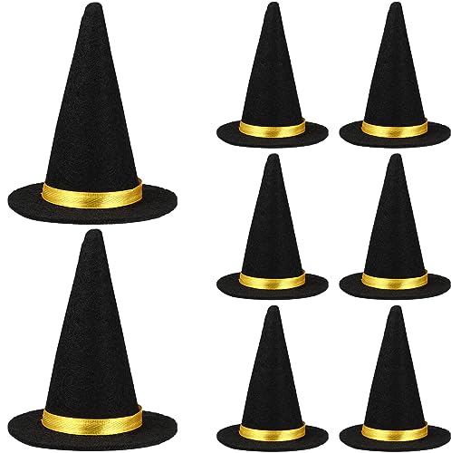 Healifty 8 kleine Hexenhut für Halloween, Bastelarbeiten, Flaschenverschluss, Weinflasche, Hexenhut, Tischdekoration für Festivals, Halloween-Party von Healifty