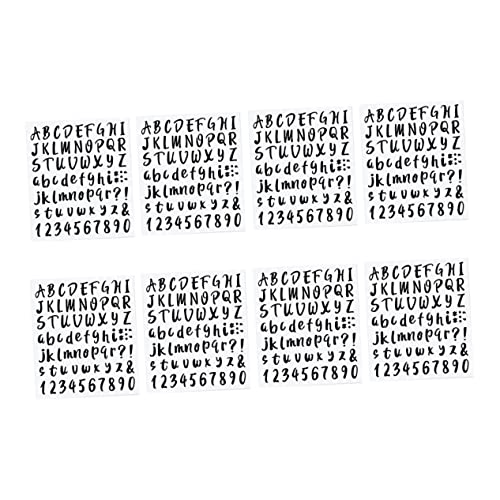 Healifty 8Stücke Selbstklebende Vinyl Aufkleber für Briefkästen Zahlen und Buchstabenetiketten für DIY Dekorationen und Langlebig für Innen und Außenanwendungen von Healifty