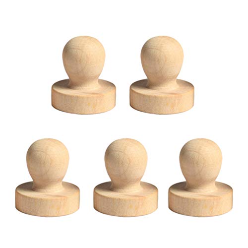 Healifty 9 Stück Holzstempel Griff für DIY Holz Handwerk Stempel Prägewerkzeug 3.8 * 4cm siehe abbildung von Healifty