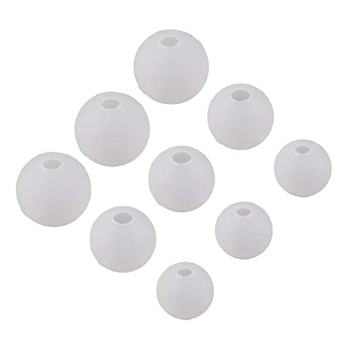 Healifty 9 Stück Runde Kugel Harz Silikonformen für Schmuckherstellung - Mini Epoxidharz Formen für Halskette Anhänger - DIY Handwerk 20 mm 25 mm 30 mm von Healifty