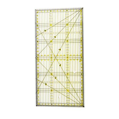 Healifty Acryl-Lineal mit Doppel-Gitter, zum Selbermachen, einfache Schnittgenauigkeit, 15 x 30 cm von Healifty