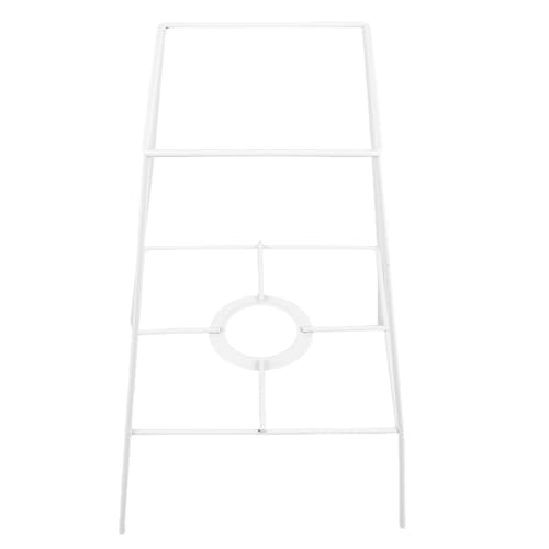 Healifty DIY Lampenschirmrahmen: Geometrischer Drahtkäfigschirm Skelett - Eisen-Pendelleuchtenhalterung - E27-Lampenfassung für Kronleuchter, Wandlampen, Tischbeleuchtung, Weiß von Healifty