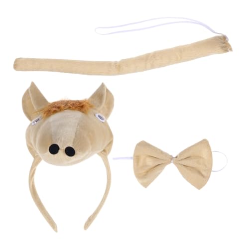 Healifty Farm Animal Stirnbänder Plüsch Kostüm Set Mit Stirnband -bowtie Und Für Ostercosplay Und Partykleid von Healifty