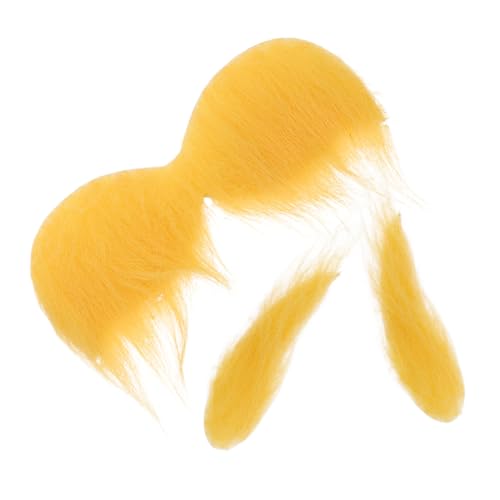 Healifty Gelbes Fake Beard und Augenbrauen für Cosplay und Halloween Selbstklebende Kostümaccessoires für Partys und Fasching Wiederverwendbar und Komfortabel von Healifty