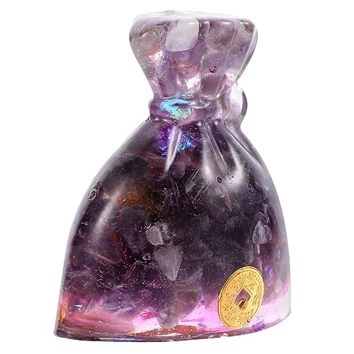 Healifty Handgefertigte Dekoration aus Epoxidharz Kreatives Tischdekor für Zuhause für Wohnräume und Langlebig und Amethyst Kupfermünzen von Healifty