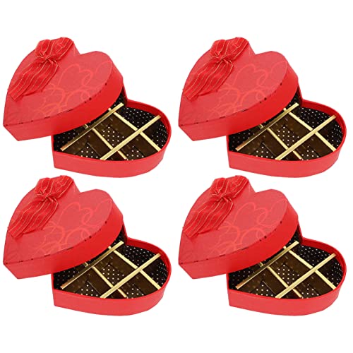 4 Stück Schokoladenschachtel brautjungfern-Geschenkbox Mini-Schokolade herzförmige Schachteln Geschenke für Brautjungfern vorliegender Fall Bonbonschachteln aus Papier klein Blumen von Healifty