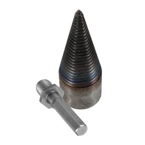 Healifty Holzhacker Holzspaltbohrer Bit Bohrer Protokoll Zapfen Kegeltreiber holzspalt bohrer holz bohrer drillbit Holzspalter für Brennholz Splitterbohrer Stahl mit hohem Kohlenstoffgehalt von Healifty
