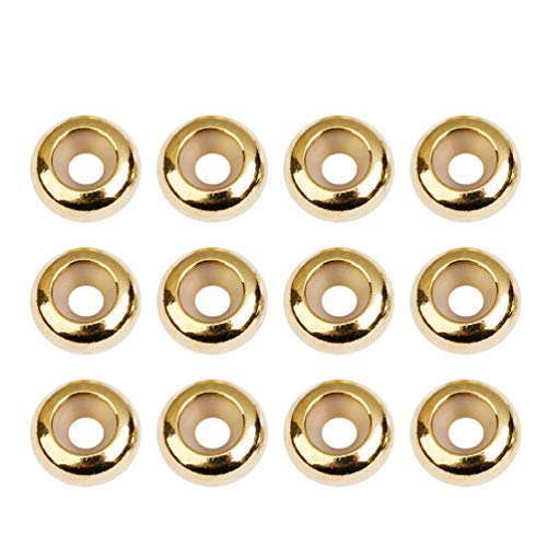 1 20pcs Flache Lose Perlen Metall Stopper Spacer Perle Positionierung Perle Schmuck Edelstahl Positionierung Spacer Perle DIY Perle Stopper Rondelle Spacer Flache Perlen Zubehör Halskette von Healifty