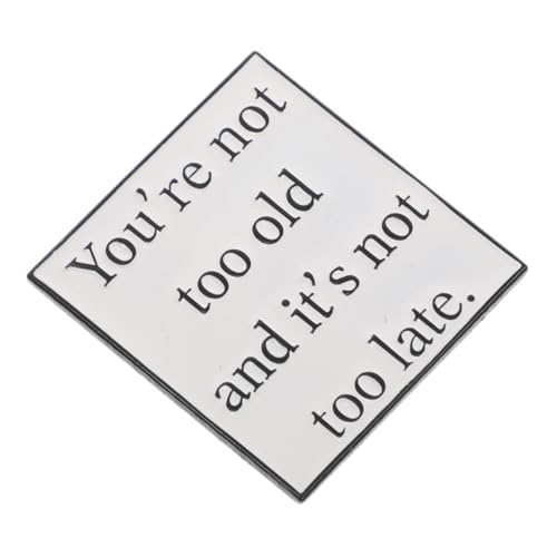 Healifty Metall Motivationsanlagen Pin Mit Einfachem Ermutigendem Quote Brosche Pin Sie Sind Nicht Zu Alt Und Es Ist Nicht Zu Spät Für Partybeuteldekorationen Healifty Metall Motivationsanlagen Pin Mit Einfachem Ermutigendem Quote Brosche Pin Sie Sind Nicht Zu Alt Und Es Ist Nicht Zu Spät Für Partybeuteldekorationen von Healifty
