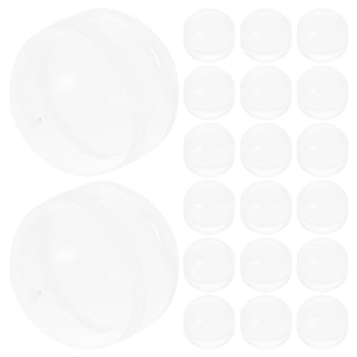 Healifty Mini-Kapseln, Plastikbehälter, 14 x 12 mm, leere, runde transparente Kugeln für Partygeschenke, Preise, 20 Stück von Healifty