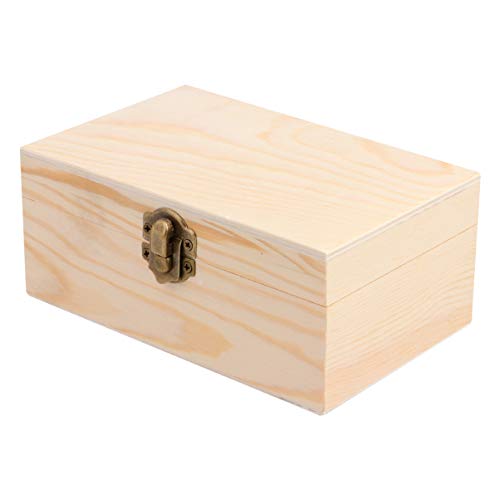 Healifty Schmuckkästchen aus Holz, unbehandelt, mit Deckel und Verschluss-Verschluss, DIY Handwerk Aufbewahrungsbox für Schmuck, Geschenk, Zuhause, Hochzeit, siehe abbildung, 9.5*15cm Healifty Schmuckkästchen aus Holz, unbehandelt, mit Deckel und Verschluss-Verschluss, DIY Handwerk Aufbewahrungsbox für Schmuck, Geschenk, Zuhause, Hochzeit, siehe abbildung, 9.5*15cm von Healifty