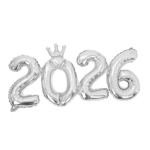 Healifty Silberne 2026-luftballons: Jumbo-zahlenballons, Neujahrsbanner, Abschlussklasse 2026, Dekoration Für Abschlussfeiern, Neujahr, Abschlussfeier, Geburtstag, Hochzeit Healifty Silberne 2026-luftballons: Jumbo-zahlenballons, Neujahrsbanner, Abschlussklasse 2026, Dekoration Für Abschlussfeiern, Neujahr, Abschlussfeier, Geburtstag, Hochzeit von Healifty