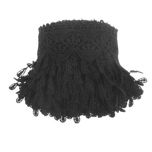Spitzenborte, 4,45 , 8 cm, schwarz, Quastenbesatz, Fransenborte, Kleid, Kleidung, Nähzubehör für DIY Spitzenborte, 4,45 , 8 cm, schwarz, Quastenbesatz, Fransenborte, Kleid, Kleidung, Nähzubehör für DIY von Healifty