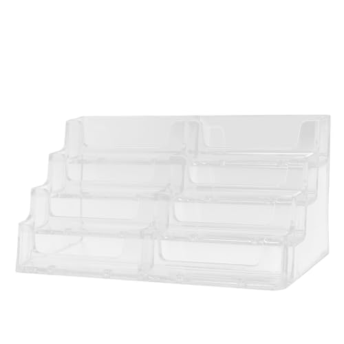 Healifty Visitenkartenhalter aus Acryl Mehrlagiger Transparenter Kartenorganizer für Schreibtisch und Büro Leicht und Robust für Messen und Professionelle Präsentationen von Healifty