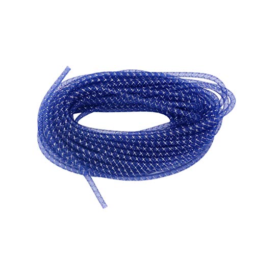 Healifty mesh Schlauch Deco Flex mesh Schlauch Kabel für kränze cyberlox CRIN Crafts Armband Halskette schmuck zubehör 25 (dunkelblau) von Healifty