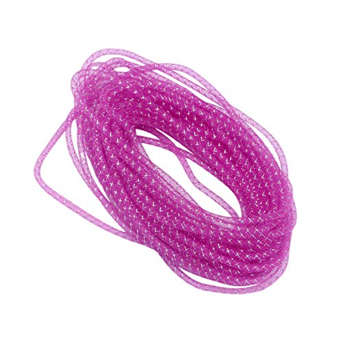 Healifty mesh Schlauch Deco Flex mesh Schlauch Kabel für kränze cyberlox CRIN Handwerk Armband Halskette schmuck zubehör 25 (rosig) von Healifty