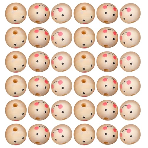 Healifty Natural Colourful Wooden Beads Beaded Face Wooden Beads For DIY Bracelet Crafts Jewellery Making 100 Pieces/Package Healifty Natural Colourful Wooden Beads Beaded Face Wooden Beads For DIY Bracelet Crafts Jewellery Making 100 Pieces/Package von Healifty