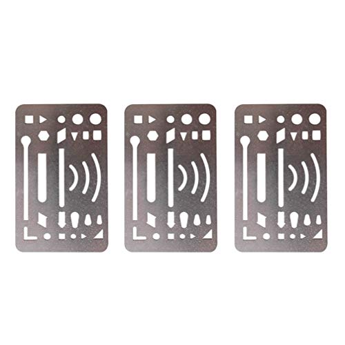 Radierschablone, 3 Stück Edelstahl Schablonen für Architekten, Ingenieure & Künstler Radiergummi Schutzwerkzeug für Painting, Zeichnen (8,6x5,6 cm) von Healifty