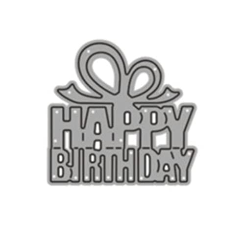 Alles Gute zum Geburtstag-Stanzform, exquisite Geburtstagsthema-Prägeskript-Stanzschablone, Werkzeuge für die Herstellung von Geburtstagsfeierkarten von Heallege