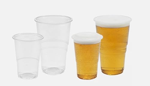 Healthy Home 100 transparente Einweg-Pint-Becher aus Kunststoff (500 ml) – stark, langlebig, ideal für Partys und Veranstaltungen von Healthy Home