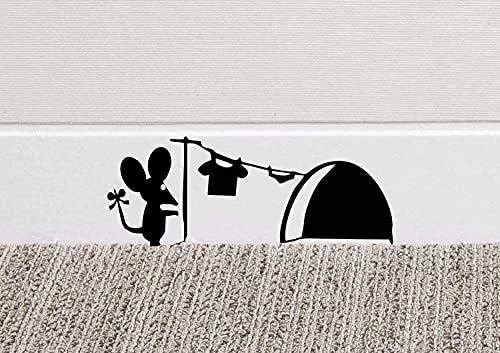 Maus-Loch Wand Kunst Aufkleber Waschen Vinyl Aufkleber Mäuse Home Sockelleiste Funny von Healthy clubs