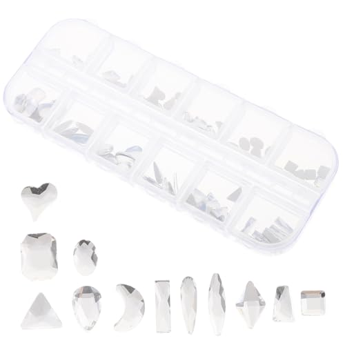 Healvian 1 Karton DIY Nagelkunst Strasssteine Flache Rückseite Ab Glassteine Funkelnde Nail Charms für Nägel und Party Dekoration Nageldesign Zubehör Healvian 1 Karton DIY Nagelkunst Strasssteine Flache Rückseite Ab Glassteine Funkelnde Nail Charms für Nägel und Party Dekoration Nageldesign Zubehör von Healvian