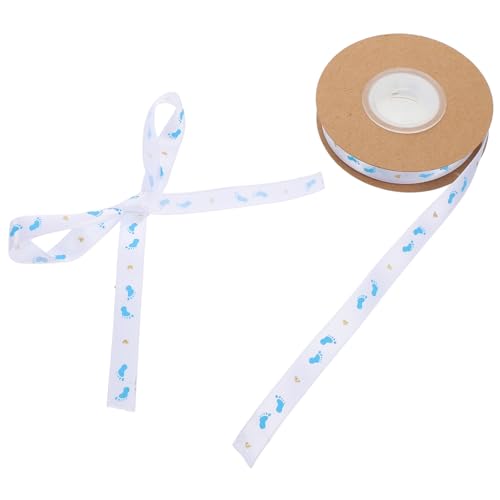 Healvian 1 Rolle Elegantes Fußabdruck Satinband für Diy Bastelprojekte und Vielseitiges Verpackungsband für Babyparty und Geburtstagsgeschenke Healvian 1 Rolle Elegantes Fußabdruck Satinband für Diy Bastelprojekte und Vielseitiges Verpackungsband für Babyparty und Geburtstagsgeschenke von Healvian