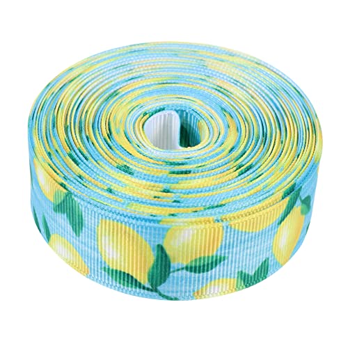 Healvian 1 Rolle Lemon Wrapping Ribbon Sommerfruchtmuster Geschenkband für Diy Bastelprojekte Wiederverwendbar für Partys und Dekorationen von Healvian