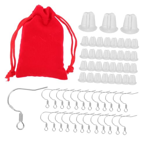 Healvian 1 Satz Diy Ohrhaken für Schmuckherstellung Silberbeschichtete Earring Hooks mit Praktischer Aufbewahrungstasche für Kreative Bastelprojekte Healvian 1 Satz Diy Ohrhaken für Schmuckherstellung Silberbeschichtete Earring Hooks mit Praktischer Aufbewahrungstasche für Kreative Bastelprojekte von Healvian