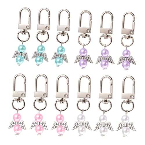 Healvian 1 Satz Kreative Schlüsselanhänger Langlebigem Material Niedliche Anhänger Für Taschen Geschenkideen Für Hochzeiten Partys Zufällige Farben Leicht Tragbar 12 Stück von Healvian