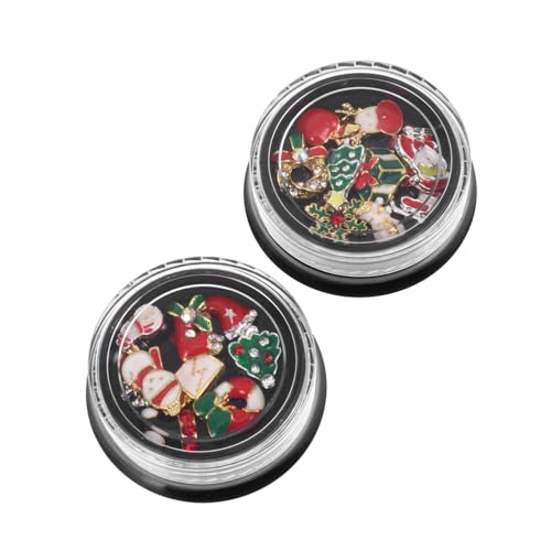 Healvian 1 Satz Weihnachts-nagel-diamant Strasssteine ​​für Nägel Nagel Kunst Dekoration Nagelkunst-edelsteine Glitzernde Aufkleber Schneeflocken-nagelaufkleber Reize Legierung 20 Stück von Healvian