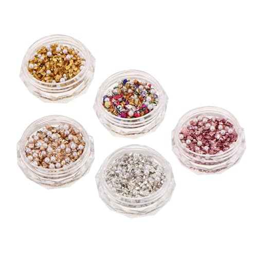 Healvian 10 Kartons Boxen Nageldekorationen Unregelmäßige Glitzersteine Mini Perlen Glitzerstaub Bunte Goldene Champagnerfarbene Silberne Rosa Steine DIY Nail Art Zubehör für Frauen Healvian 10 Kartons Boxen Nageldekorationen Unregelmäßige Glitzersteine Mini Perlen Glitzerstaub Bunte Goldene Champagnerfarbene Silberne Rosa Steine DIY Nail Art Zubehör für Frauen von Healvian