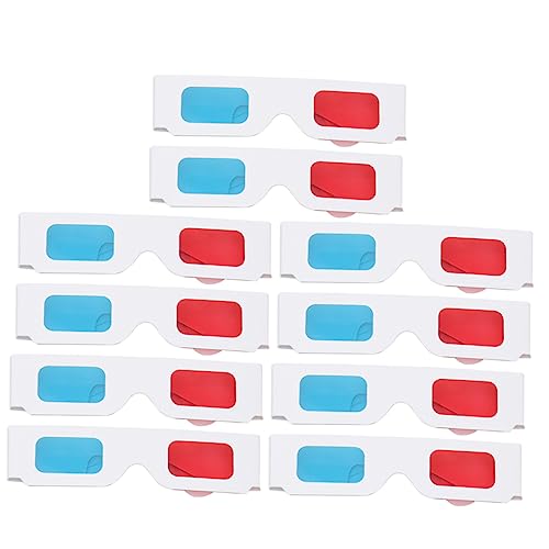 Healvian 10 Papierbrille Leicht Tragbar für Filme Anaglyphenbilder und Partys für Erwachsene Geschenkidee für und Feiertage von Healvian