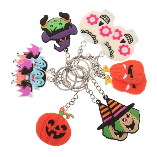 Healvian 10 Stück Cartoon Schlüsselanhänger Halloween Festival Deko PVC Schlüsselringe Verschiedene Designs für und Partybedarf von Healvian