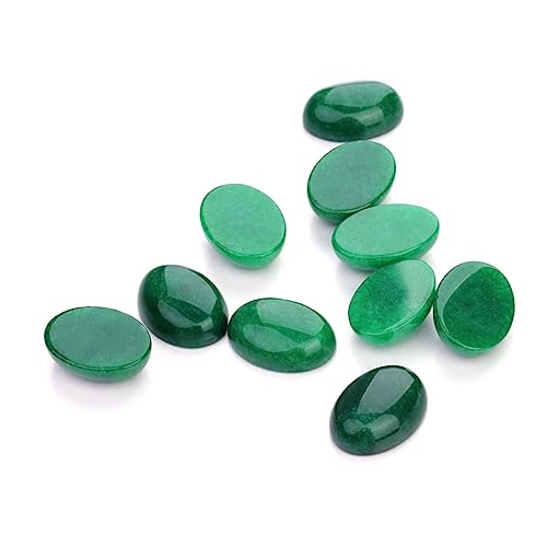 Healvian 10 Stück Teiliges Ovale Grüne Edelstein Glascabochons Flache Rückseite für DIY Schmuckherstellung Geeignet für Ringe Ohrringe Manschettenknöpfe und Dekorative Bastelarbeiten Healvian 10 Stück Teiliges Ovale Grüne Edelstein Glascabochons Flache Rückseite für DIY Schmuckherstellung Geeignet für Ringe Ohrringe Manschettenknöpfe und Dekorative Bastelarbeiten von Healvian