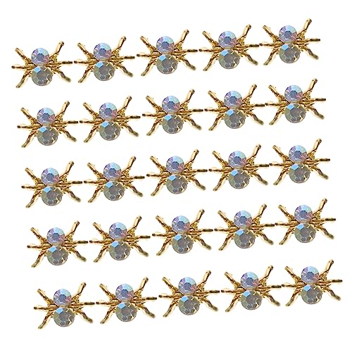 Healvian 100 Stück Spider Nagel Charms Halloween Metall Nageldekoration Schmuck für Maniküre Kreative Spinnenform für Festliche Anlässe und Diy Nagelkunst von Healvian
