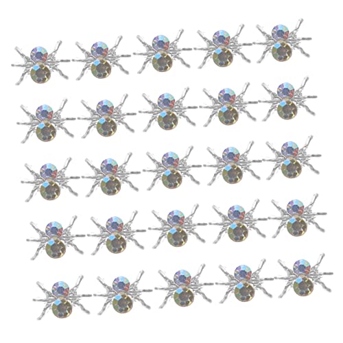 Healvian 100 Stück Spider Nagel Charms Halloween Metall Nagelschmuck Nail Art Dekoration für Damen Eye Catching Maniküre Accessoires für Feste und Partys von Healvian