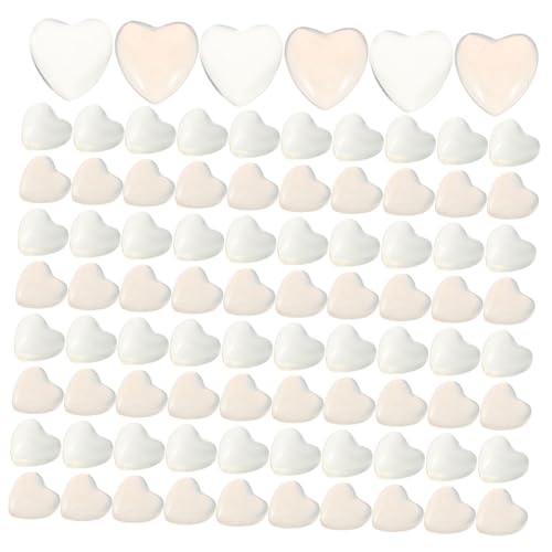 Healvian 100 Stück Teiliges Nagelkunst Herzform Resin Nail Charms in Farbverlauf Rosa Blau Maniküre Deko für Frauen DIY Nageldesign Party Geburtstag Hochzeit von Healvian