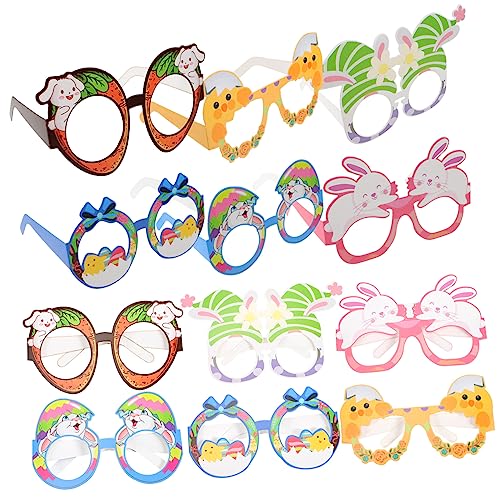 Healvian 12 Stück Teiliges Party Papierbrillen für Leichte Bunny Foto Requisiten Niedliche Brillen für Mädchen Kreative Deko für Unvergessliche Feiern von Healvian