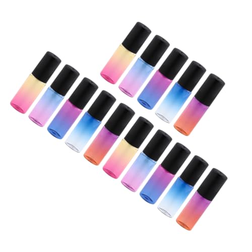 Healvian 15 Stück Teiliges Duftöl Roller Flaschen Nachfüllbare Glas Fläschchen mit Farbverlauf Auslaufsichere Reiseflaschen für Ätherische Öle Parfüm Kosmetik Tragbar Zufällige Farbe Healvian 15 Stück Teiliges Duftöl Roller Flaschen Nachfüllbare Glas Fläschchen mit Farbverlauf Auslaufsichere Reiseflaschen für Ätherische Öle Parfüm Kosmetik Tragbar Zufällige Farbe von Healvian