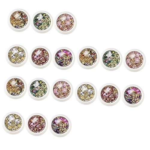 Healvian 18 Sätze Nagelkunstzubehör Nagelzubehör Metalldekor Maniküre-Juwelen aufkleber Ornament DIY Maniküre Dekoration Nailart-Zubehör Sortiert schmücken einstellen Diamantschmuck Healvian 18 Sätze Nagelkunstzubehör Nagelzubehör Metalldekor Maniküre-Juwelen aufkleber Ornament DIY Maniküre Dekoration Nailart-Zubehör Sortiert schmücken einstellen Diamantschmuck von Healvian