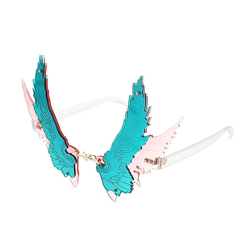 Healvian 1paar Flügel-sonnenbrillen Rimless Unregelmäßige Shades Für Und Party-accessoires Und Fotorequisiten Für Festliche Anlässe Transparentes Design Mit Grünen Und Pinken Healvian 1paar Flügel-sonnenbrillen Rimless Unregelmäßige Shades Für Und Party-accessoires Und Fotorequisiten Für Festliche Anlässe Transparentes Design Mit Grünen Und Pinken von Healvian