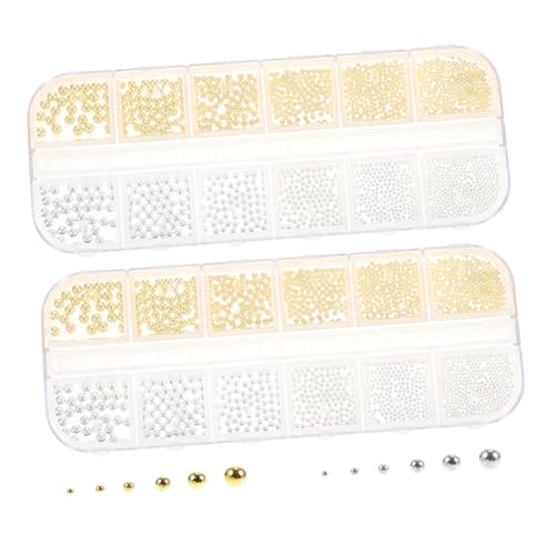 Healvian 2 Boxen Fächer Aufbewahrungsbox Metall-stahlperlen Gold Silber Nagelkunst DIY Zubehör für Nageldesigns Kompakte Organisation Vielseitig Einsetzbar für Anfänger und Profis Healvian 2 Boxen Fächer Aufbewahrungsbox Metall-stahlperlen Gold Silber Nagelkunst DIY Zubehör für Nageldesigns Kompakte Organisation Vielseitig Einsetzbar für Anfänger und Profis von Healvian