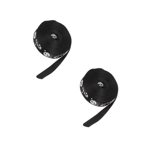 Healvian 2 Rollen Halloween Geschenkband für Diy Schleifen und Yards Breit Vielseitig Einsetzbar für Kreative Bastelprojekte und Festliche Dekorationen mit Einzigartigen Halloween Mustern von Healvian
