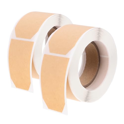 Healvian 2 Rollen Kraftpapier Etiketten Selbstklebende Klassifizierungsaufkleber Beschriftbare Namensschilder für Büro und Zuhause Hochwertige Blanko Sticker für Vielseitige Anwendungen von Healvian