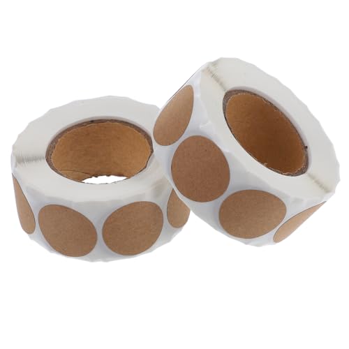 Healvian 2 Rollen Runde Kraftpapier Aufkleber Selbstklebende Etiketten für Diy Backen und Geschenkverpackung pro Rolle für Handgemachte Produkte und Kreative Projekte Healvian 2 Rollen Runde Kraftpapier Aufkleber Selbstklebende Etiketten für Diy Backen und Geschenkverpackung pro Rolle für Handgemachte Produkte und Kreative Projekte von Healvian